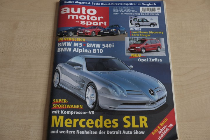 Deckblatt Auto Motor und Sport (01/1998)